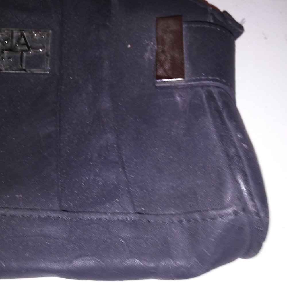 Victoria Secret Wristlet Purse Bag Black Logo Snakeskin Print Silver Hardware 9 - Picture 5 of 10